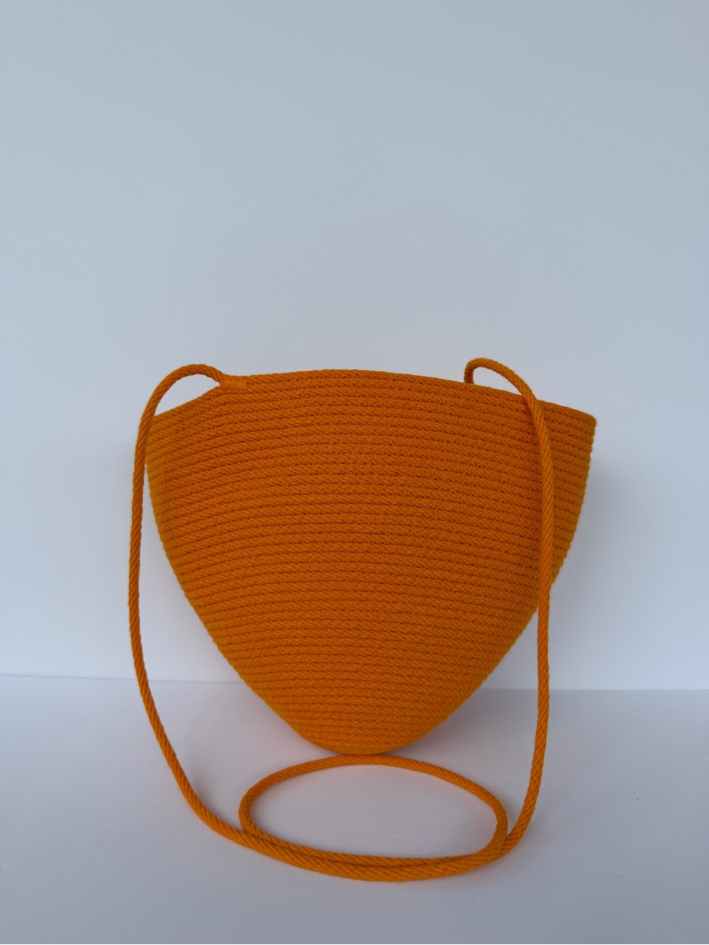 CATZORANGE Braided Rope Tote in Bright Orange